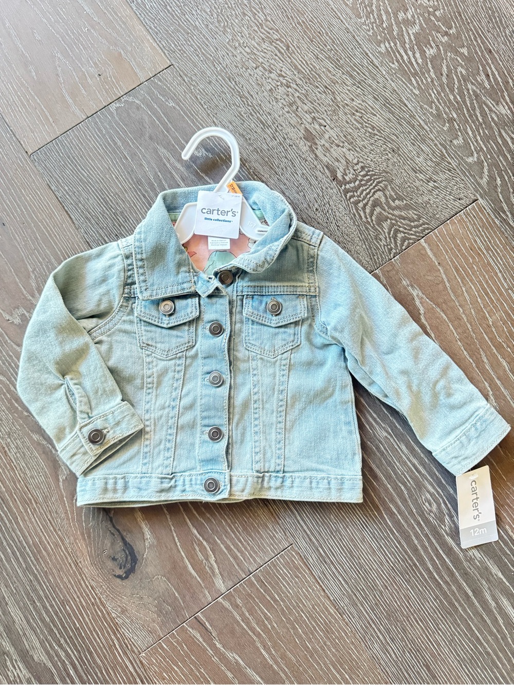Carter's Baby Light Blue Denim Jacket with Button Front